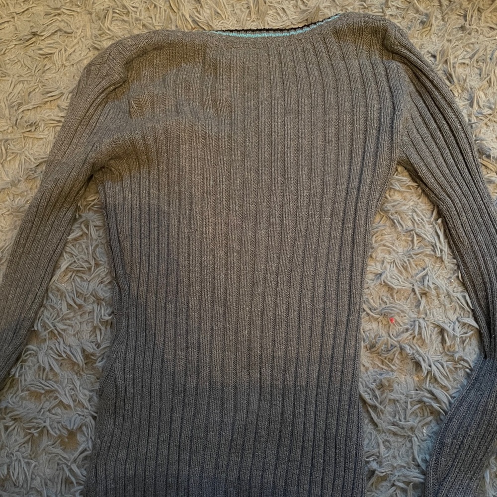 Gray Ribbed Women's Sweater